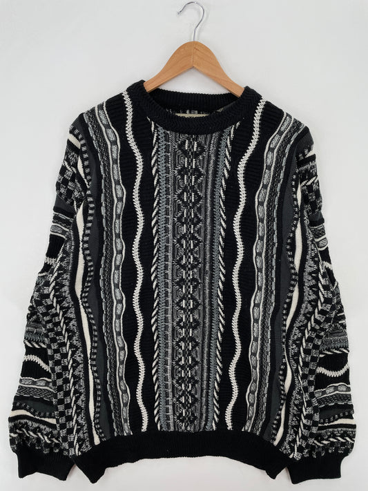 Vintage 3D COOGI-Style Size XL Knit Sweater / A7665