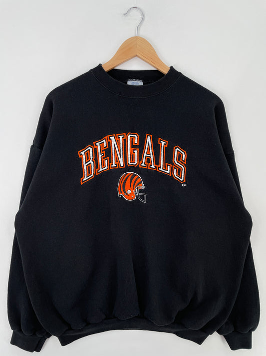 90's CINCINNATI BENGALS Made in USA Size XL Vintage NFL Sweat-Shirt / E1271S