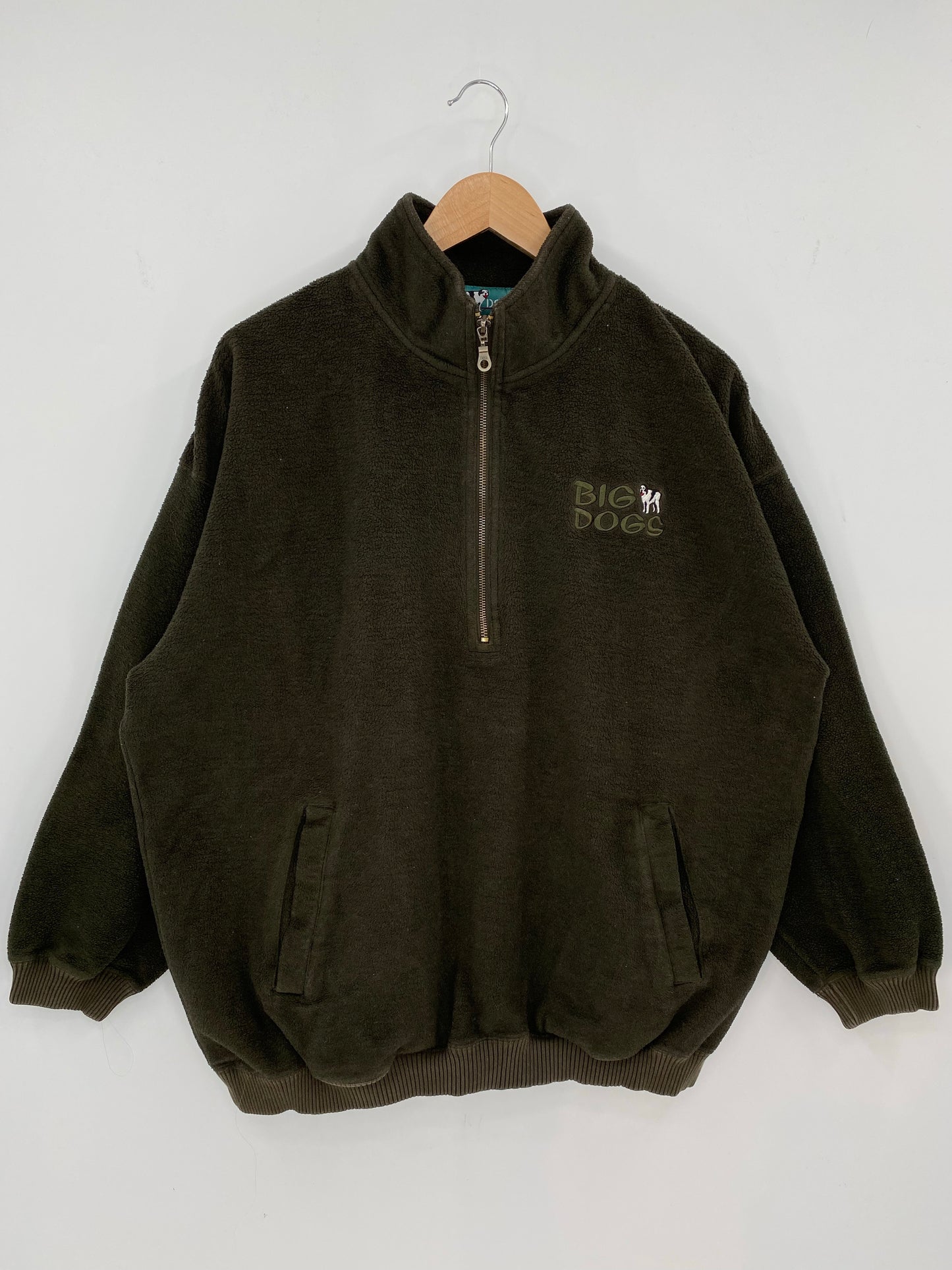 90's BIG DOGS Size M Vintage Half Zip Sweat-Shirt / K7977
