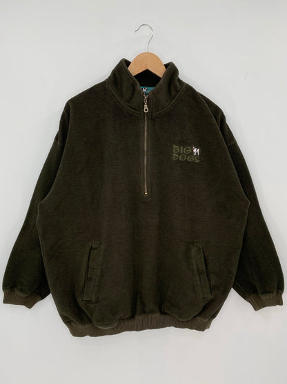 90's BIG DOGS Size M Vintage Half Zip Sweat-Shirt / K7977
