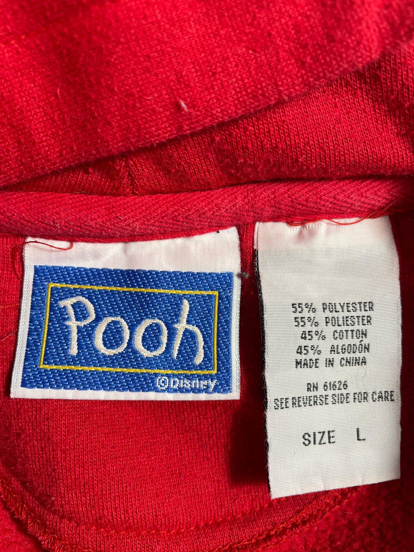 Vintage DISNEY WINNIE THE POOH Size L Hoodie Sweat-shirt / E3279S