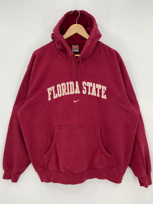 00' NIKE FLORIDA STATE Size L Vintage College Hoodie Sweat-Shirts/ A137