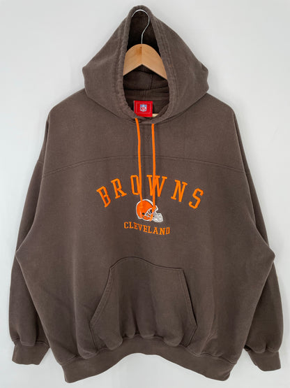 Vintage CLEVELAND BROWNS Size L NFL Hoodie Sweat-Shirts/ K8477