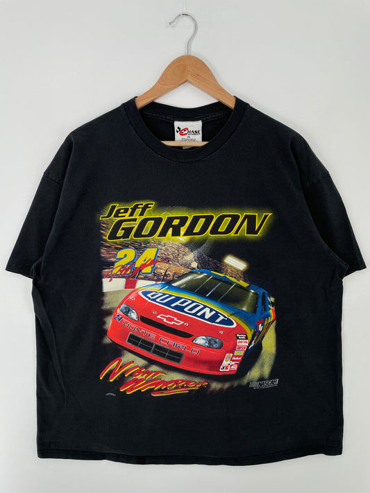 1998 NASCAR x JEFF GORDON Size XL Vintage Racing T-Shirt / A9195