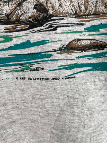 90's BEAR Made in USA Size XXL Vintage Animal Sweat-Shirt / E4760S