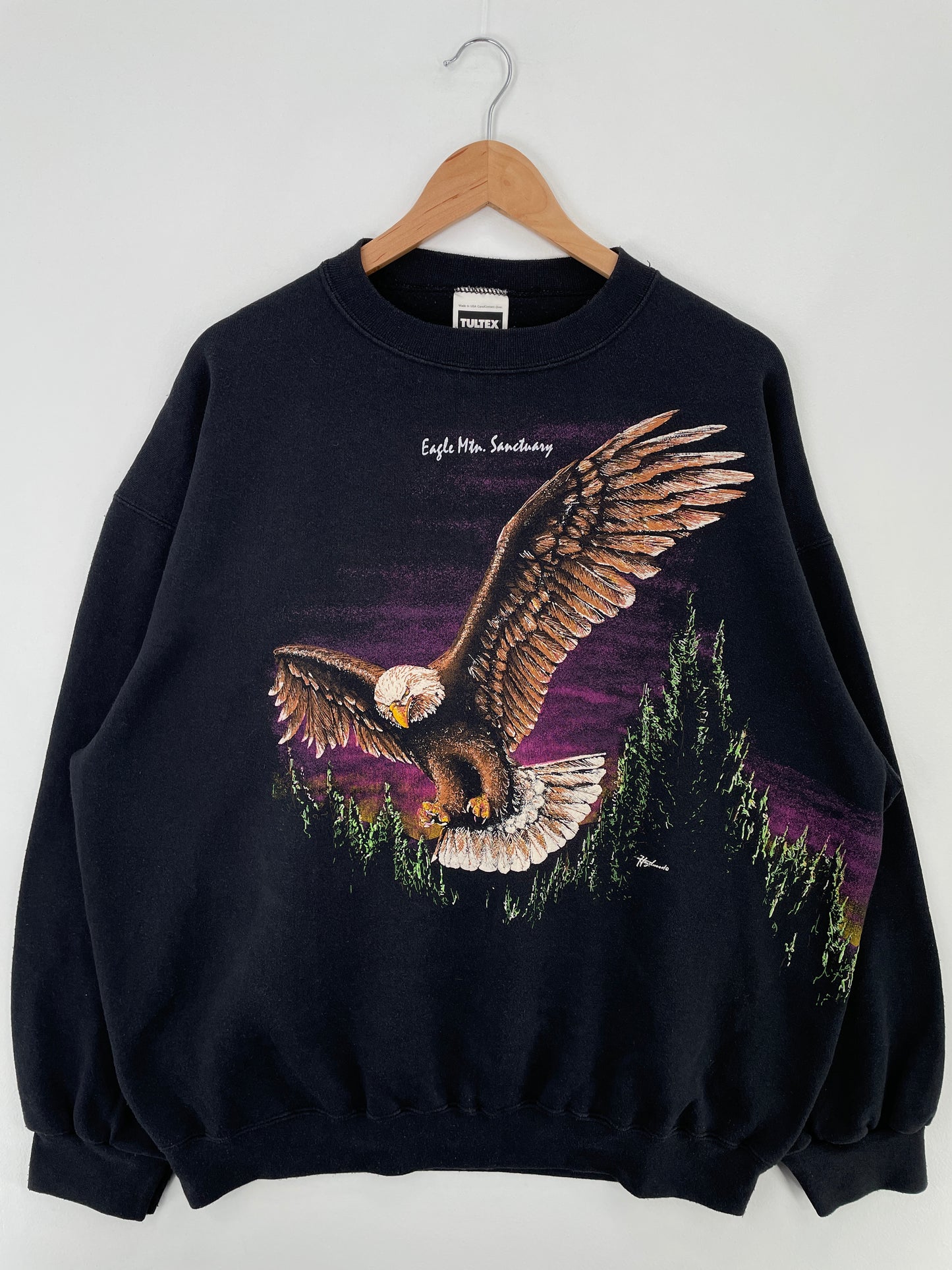 90's EAGLE MTR. SANCTUARY Made in USA Size XXL Vintage Animal Sweat-Shirt / E55