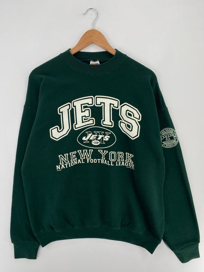 1998 NEW YORK JETS Size XL Vintage NFL Sweat-shirt / E315