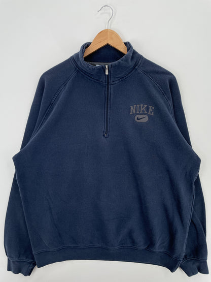 00' NIKE Size XL Vintage Half Zip-up Sweat-Shirt / A4459