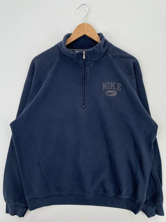 00' NIKE Size XL Vintage Half Zip-up Sweat-Shirt / A4459