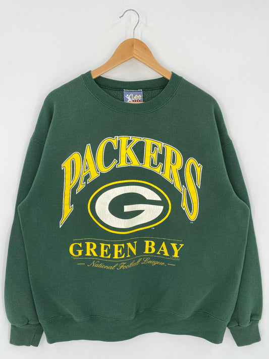 1996' WISCONSIN GREEN BAY PACKERS Made in USA Size L Vintage NFL Sweat-shirt / K5321