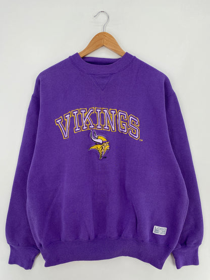 90’s MINNESOTA VIKINGS Size L NFL Sweat-Shirts/ E793