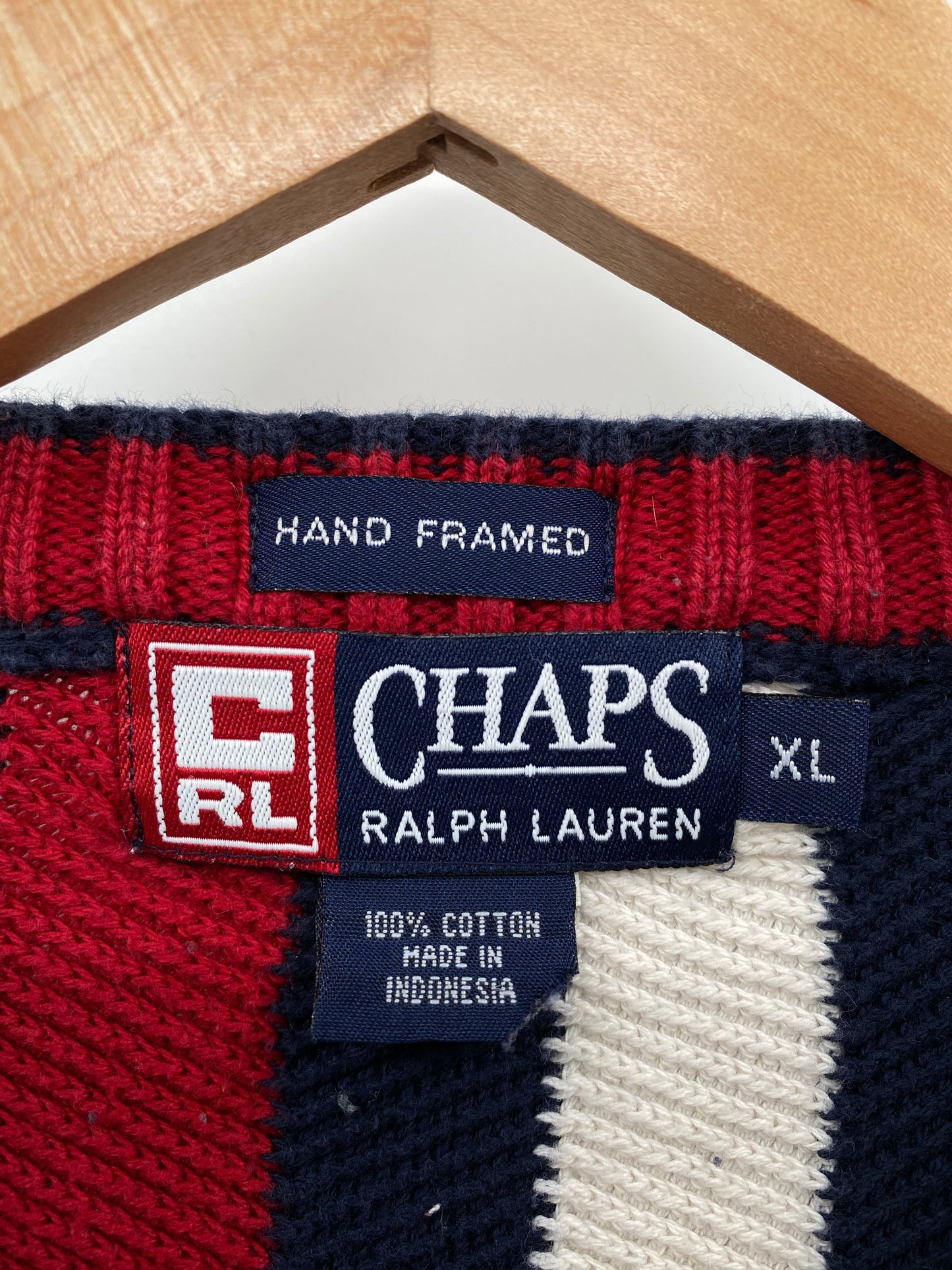 90’s CHAPS RALPH LAUREN Size XL Vintage Knit Sweater / A7392