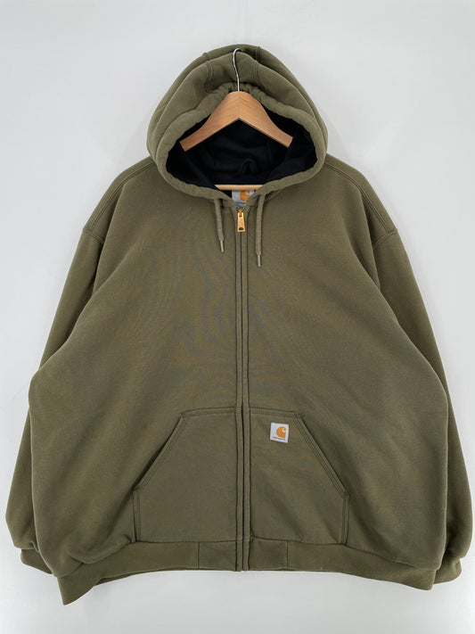 Vintage CARHARTT Size XXL Hoodie Zip-up Sweat-Shirt / E3063S