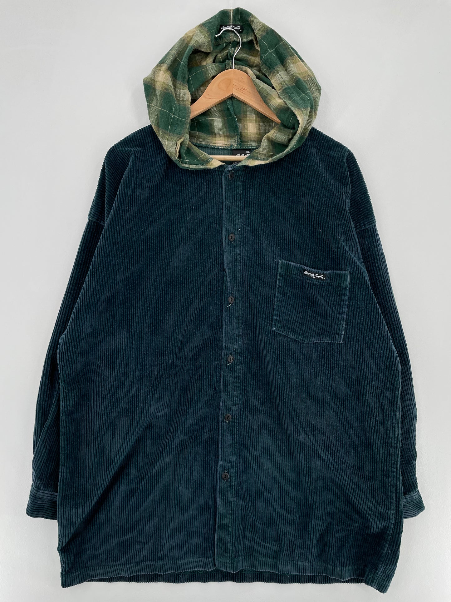 90's GORDON & SMITH Made in USA Size XL Vintage Corduroy Button down Shirt / E1056