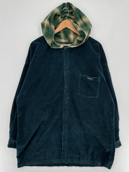 90's GORDON & SMITH Made in USA Size XL Vintage Corduroy Button down Shirt / E1056