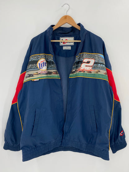 Vintage MILLER LITE Size XL Racing Nylon-Jacket / K4914