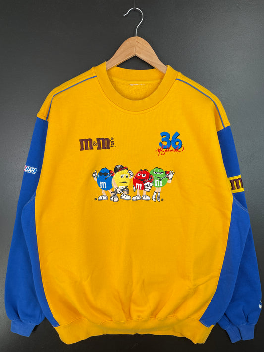 Vintage NASCAR x KEN SCHRADER x M&M’s Size Approx. XL Racing Sweat-shirt / A8608