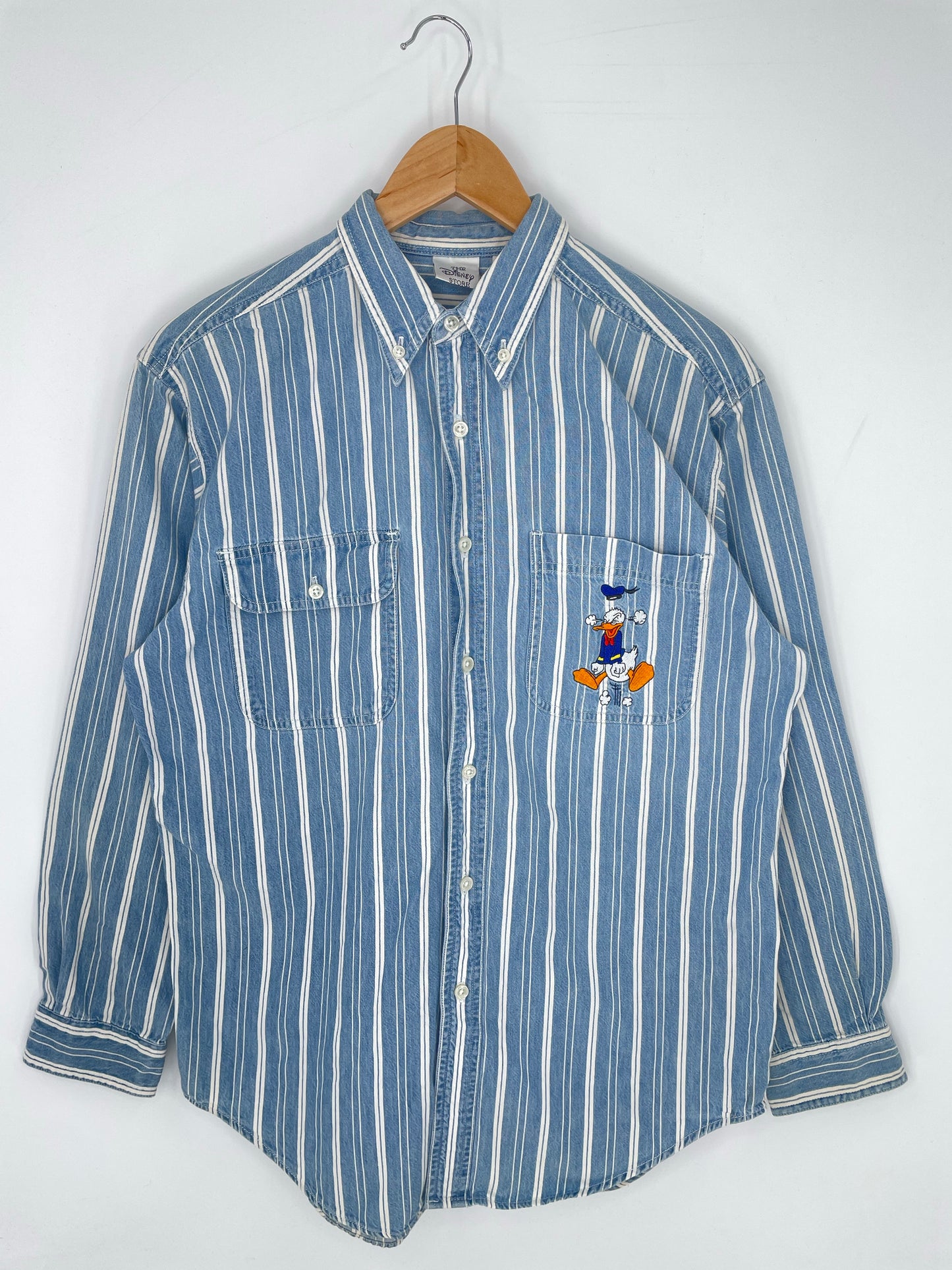 Vintage DISNEY DONALD DUCK Size S Botton-down Shirts/ K8856