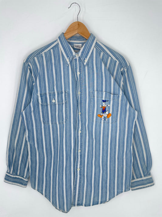 Vintage DISNEY DONALD DUCK Size S Botton-down Shirts/ K8856