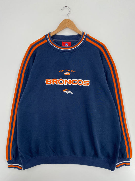 00' DENVER BRONCOS Size XL Vintage NFL Sweat-Shirt / A4957