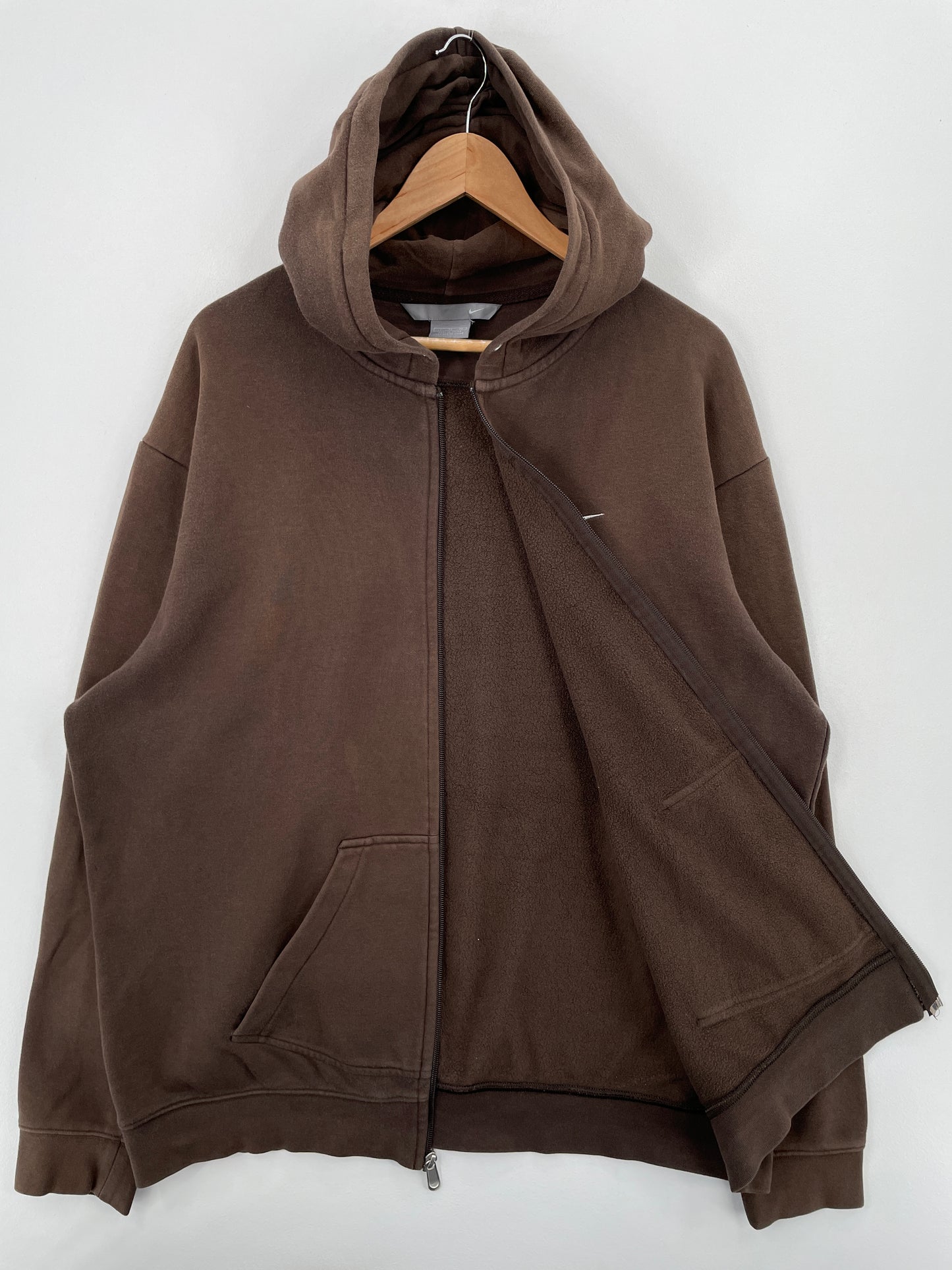 00' NIKE MINI SWOOSH Size L Vintage Zip-up Hoodie Sweat-shirt / A6577