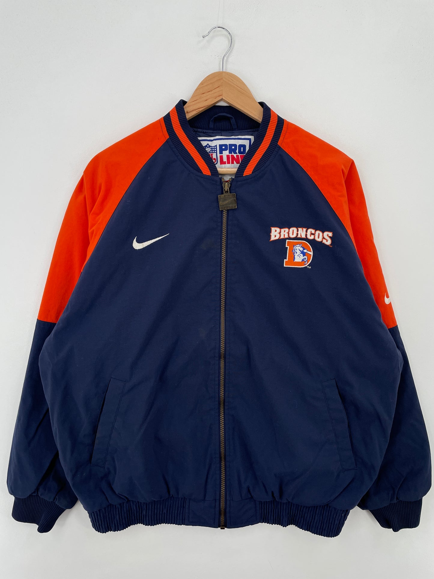90’s  NIKE x DENVER BRONCOS Size M NFL Nylon Jacket / A7329