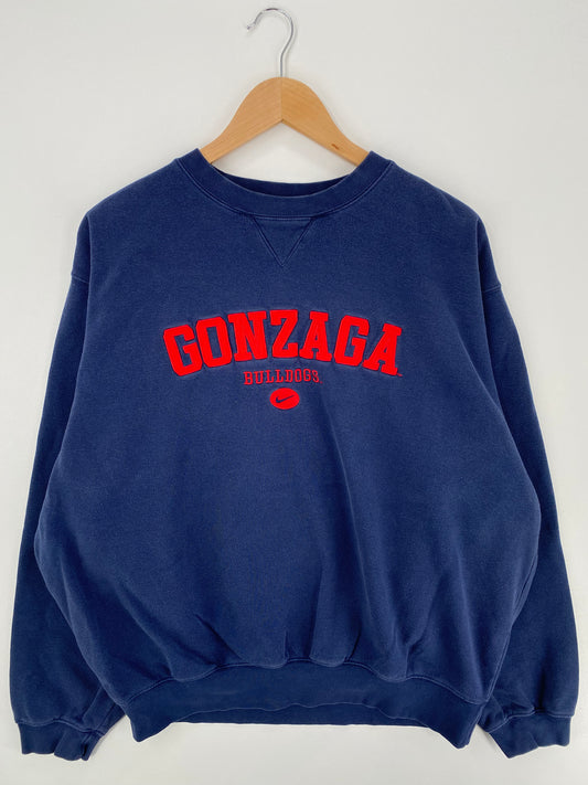00' NIKE GONZAGA BULLDOGS Size L Vintage College Sweat-Shirts/ A815