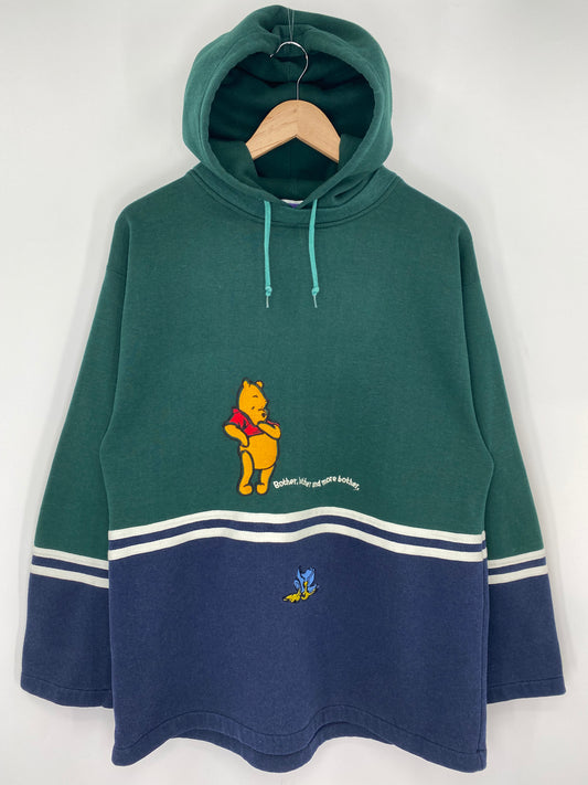 00' DISNEY WINNIE THE POOH Size L Vintage Hoodie Sweat-shirt / A212