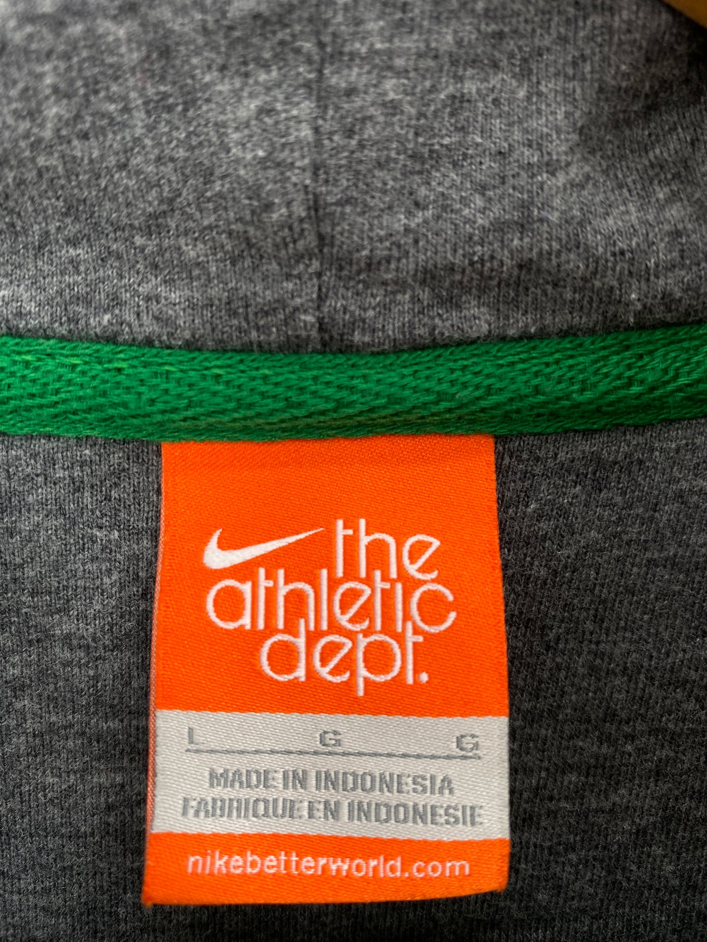 Vintage NIKE MINI SWOOSH Size L Zip Up Hoodie Sweat-shirt / A6441