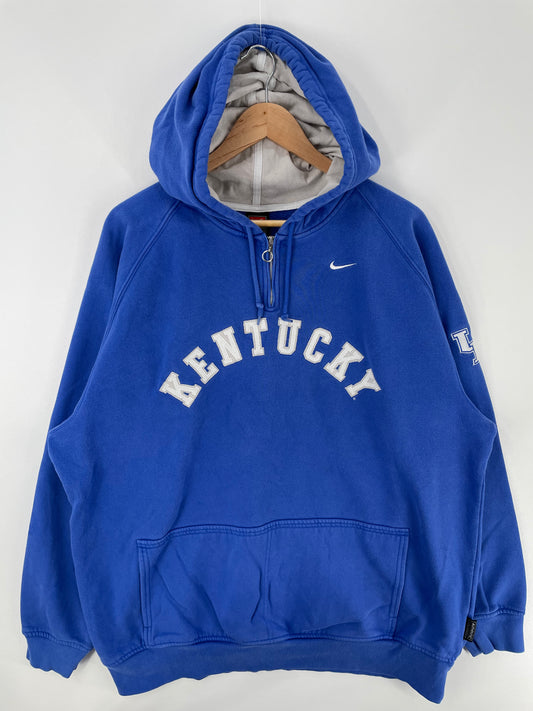 00' NIKE KENTUCKY Size XL College Half Zip-up Hoodie Sweat-Shirts/ A1098