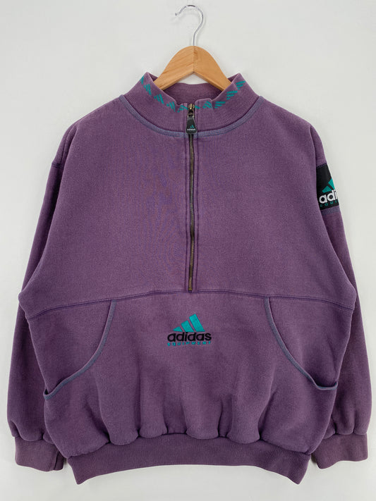 90's ADIDAS EQUIPMENT Size M Vintage Half Zip Sweat-shirt / A5988