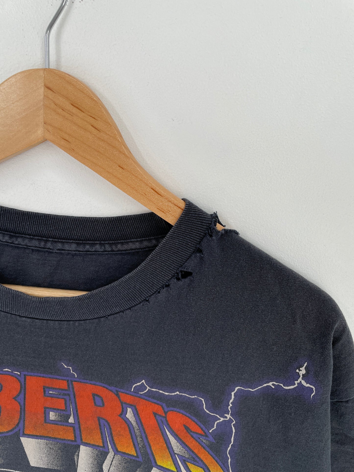 Vintage ROBERTS Size No Tag (Approx.XL) Racing T-Shirt / E6425T