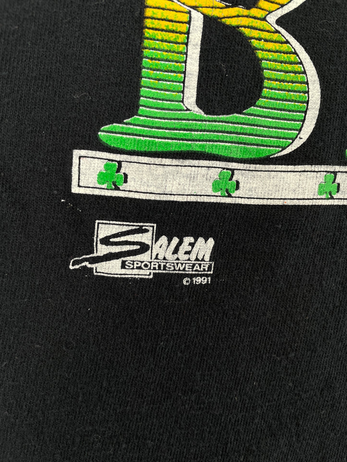 1991 SALEM x BOSTON CELTICS LARRY BIRD Made in USA Size L Vintage NBA T-Shirt / E5516T