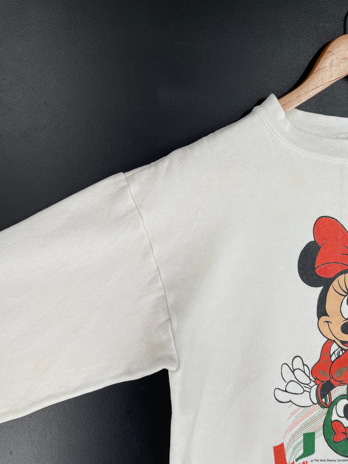 80’s MIAMI x DISNEY MINNIE Made in USA Size M Vintage College Sweat-shirt / E4804S