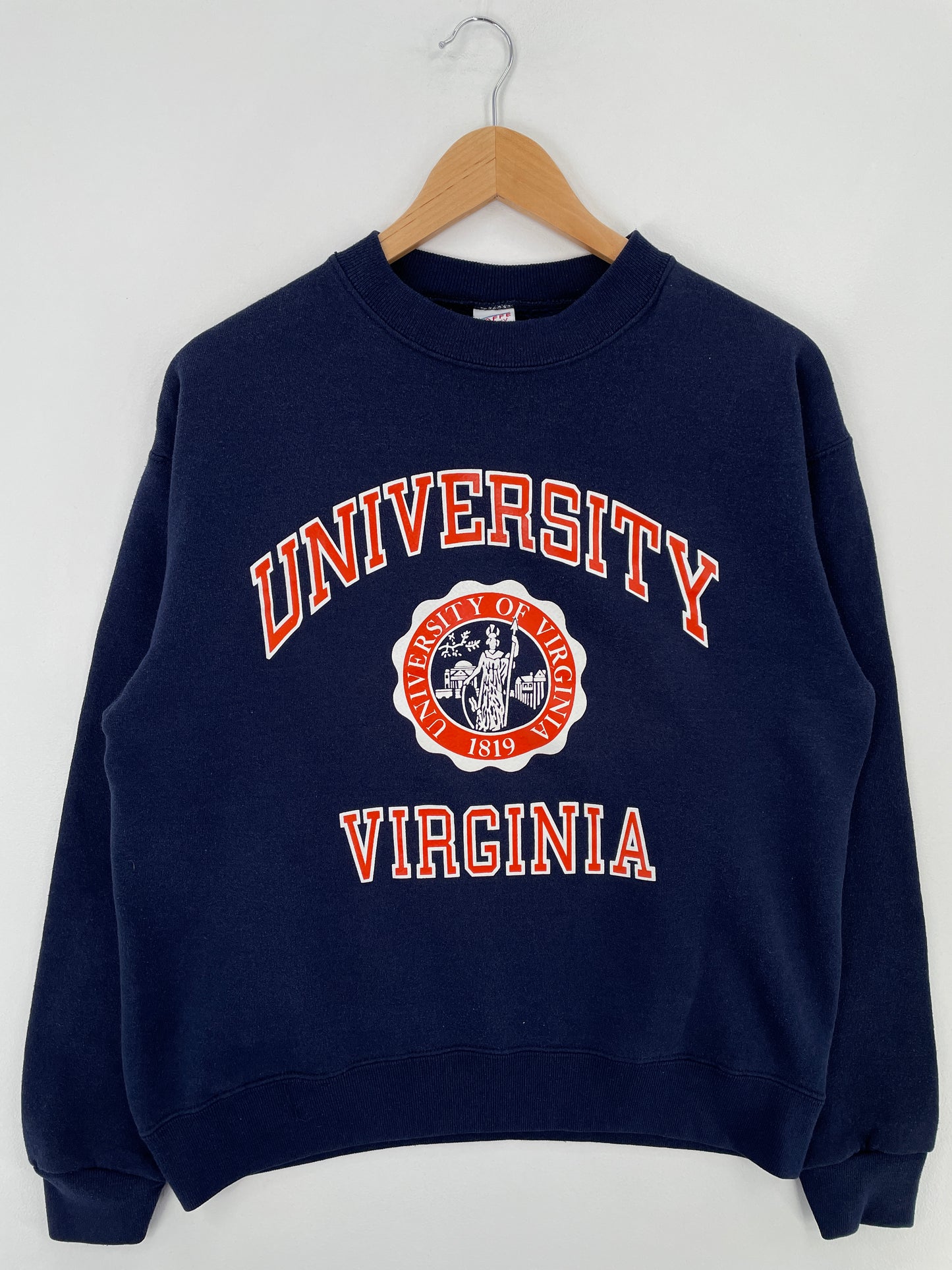 90's UNIVERSITY OF VIRGINIA Made in USA Size L Vintage College Sweat-shirt / E1339S