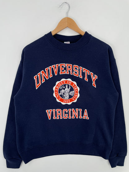 90's UNIVERSITY OF VIRGINIA Made in USA Size L Vintage College Sweat-shirt / E1339S