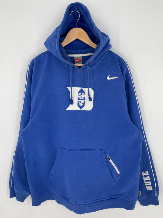 00' NIKE DUKE UNIVERSITY Size L Vintage College Hoodie Sweat-Shirts/ K9993