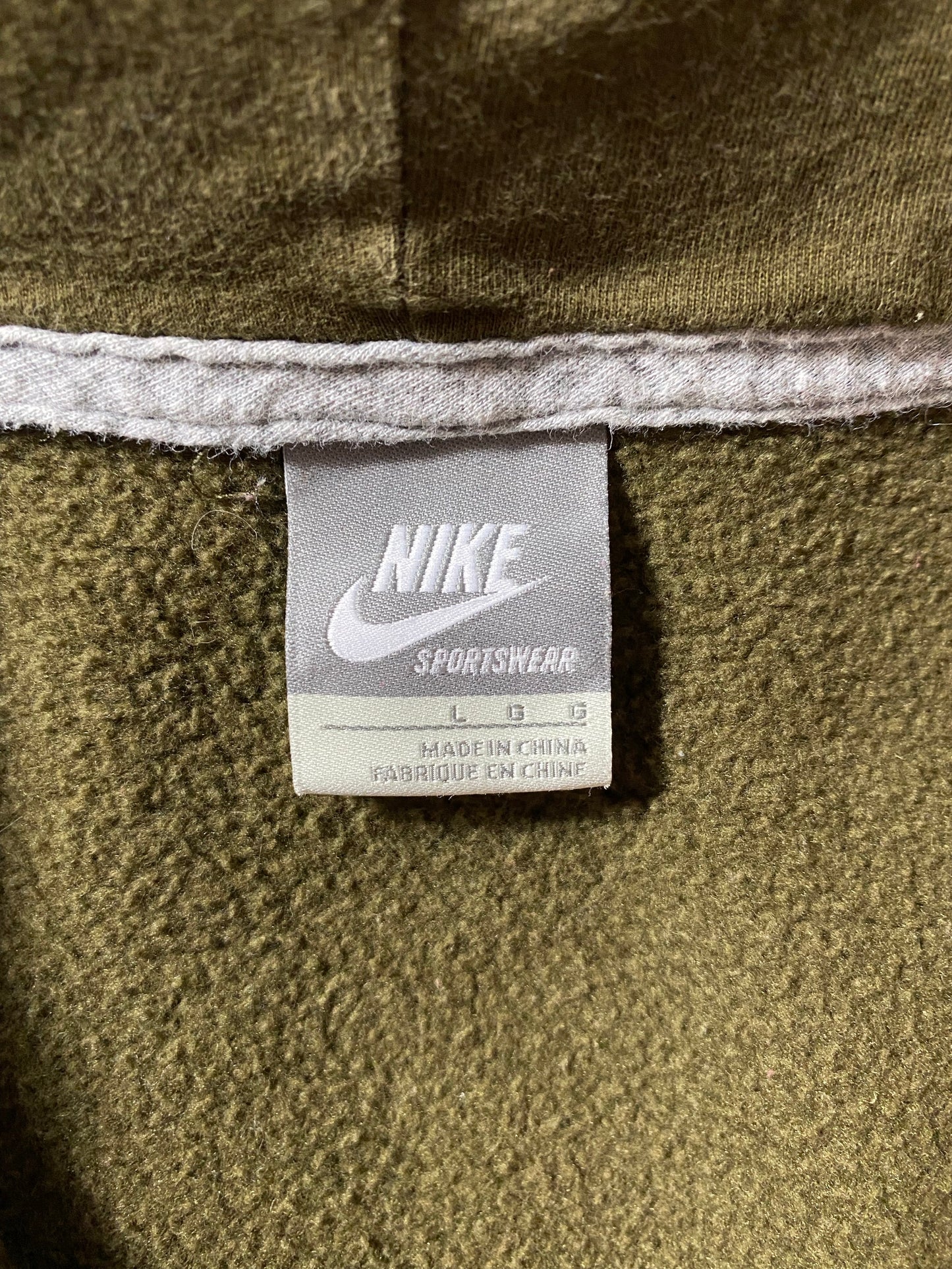 00' NIKE Size L Vintage Zip Up Hoodie Sweat-shirt / K9106