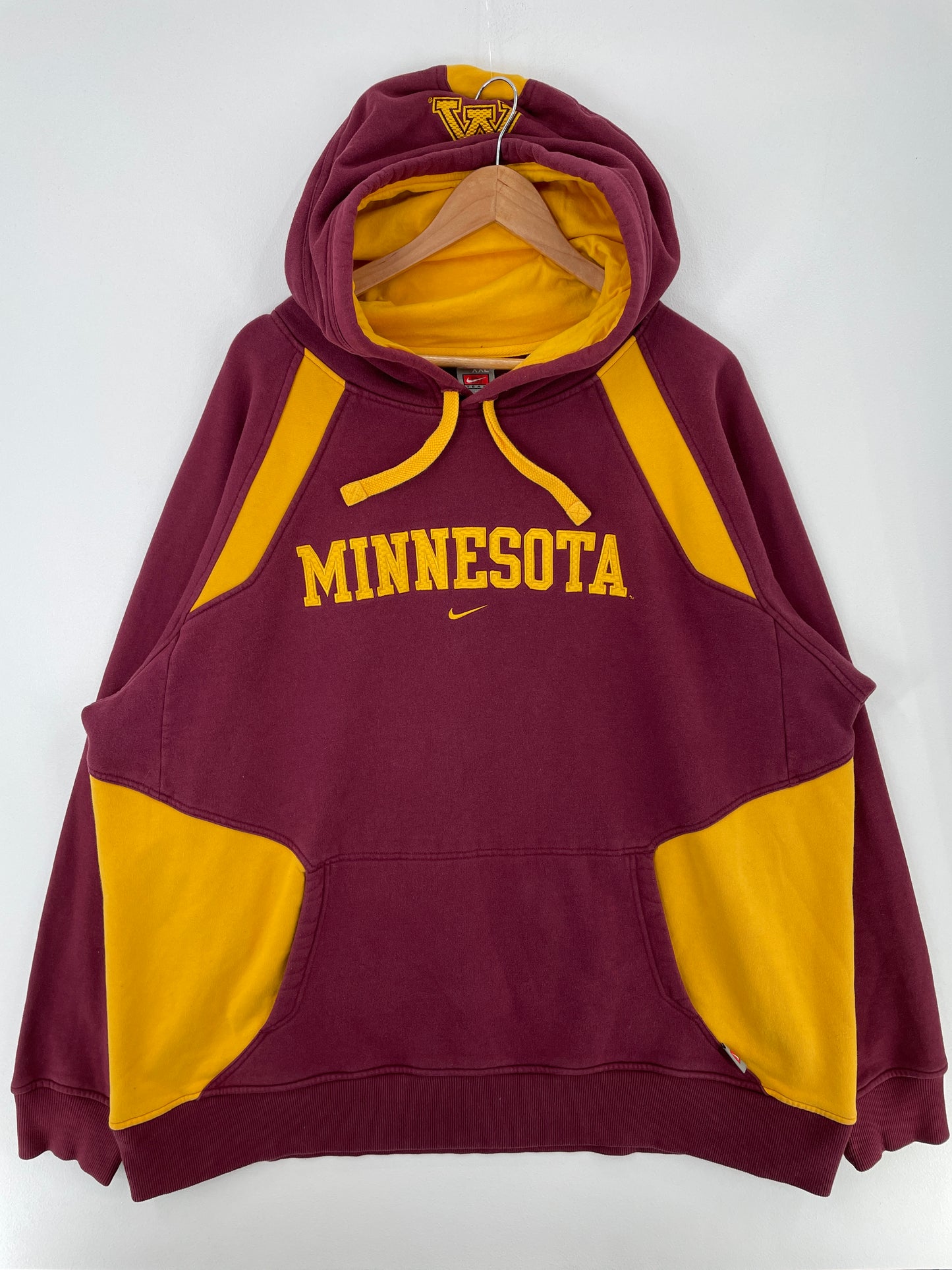 00’ NIKE x MINNESOTA Size XXL Vintage College Hoodie Sweat-shirt / A9801