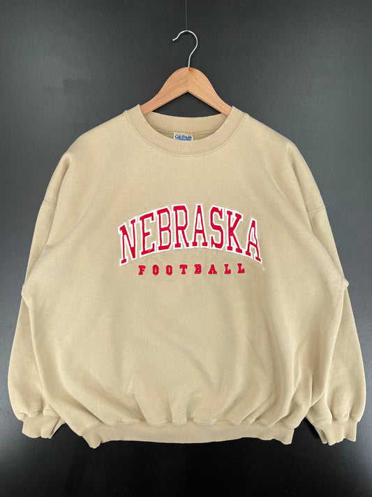 Vintage NEBRASKA FOOTBALL Size XXL College Sweat-shirt / A484
