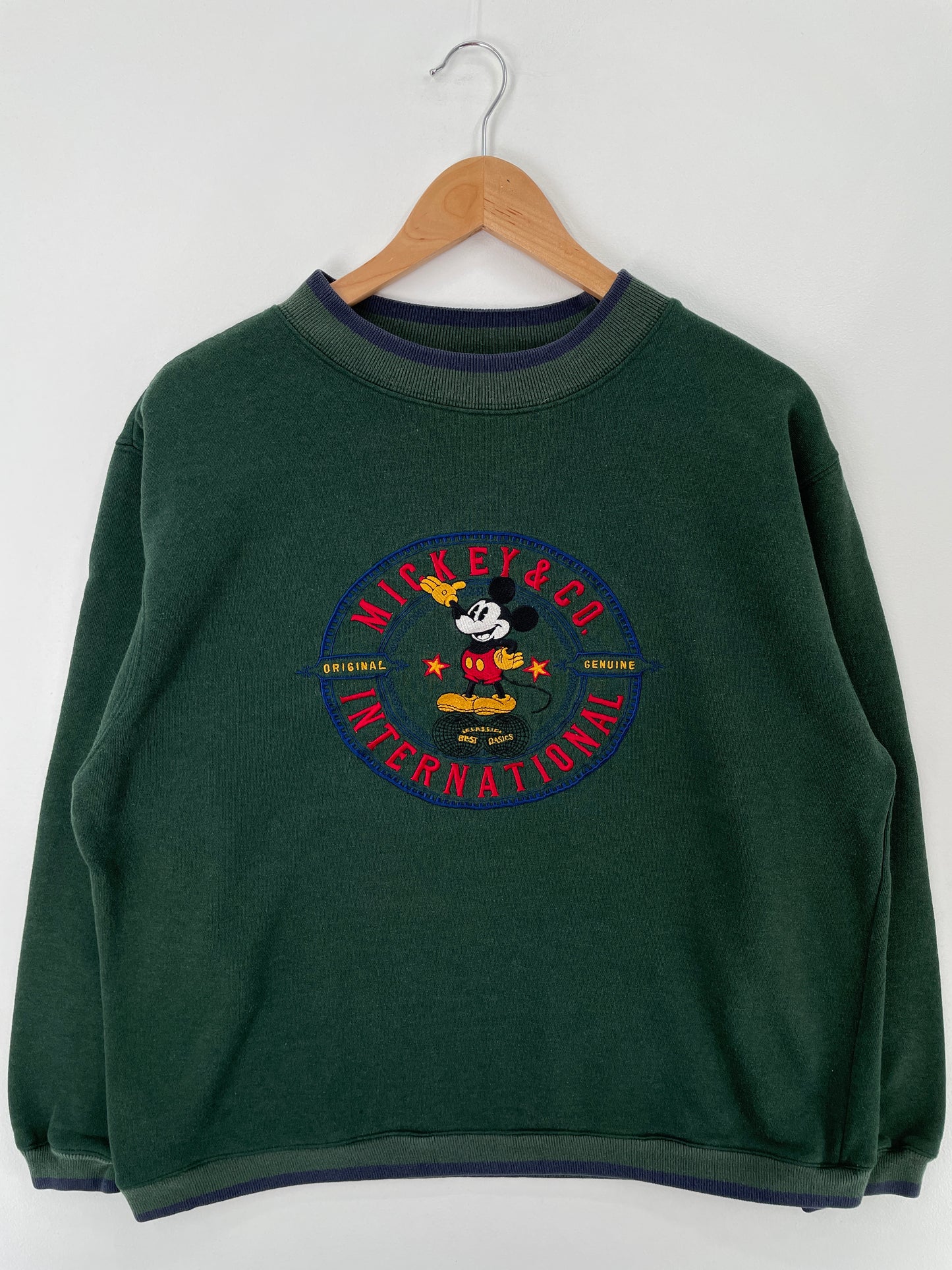 90s' DISNEY MICKEY Size Approx.L Vintage Sweat-shirt / E152