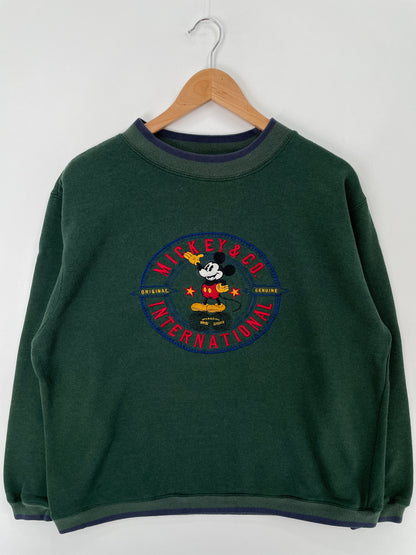 90s' DISNEY MICKEY Size Approx.L Vintage Sweat-shirt / E152