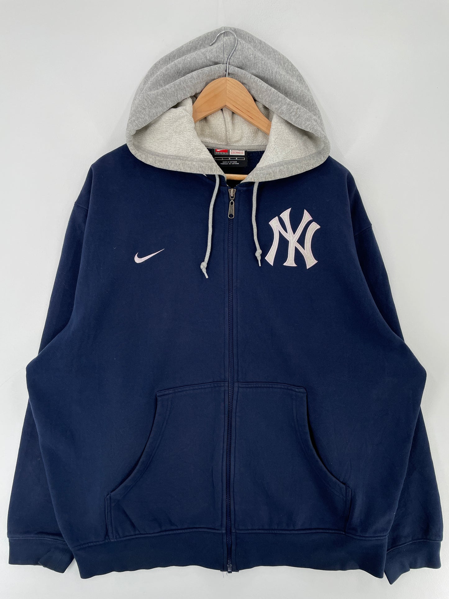 Vintage NIKE x NEW YORK YANKEES Size L Vintage MLB Hoodie Zip up Sweat Shirt / E6714S