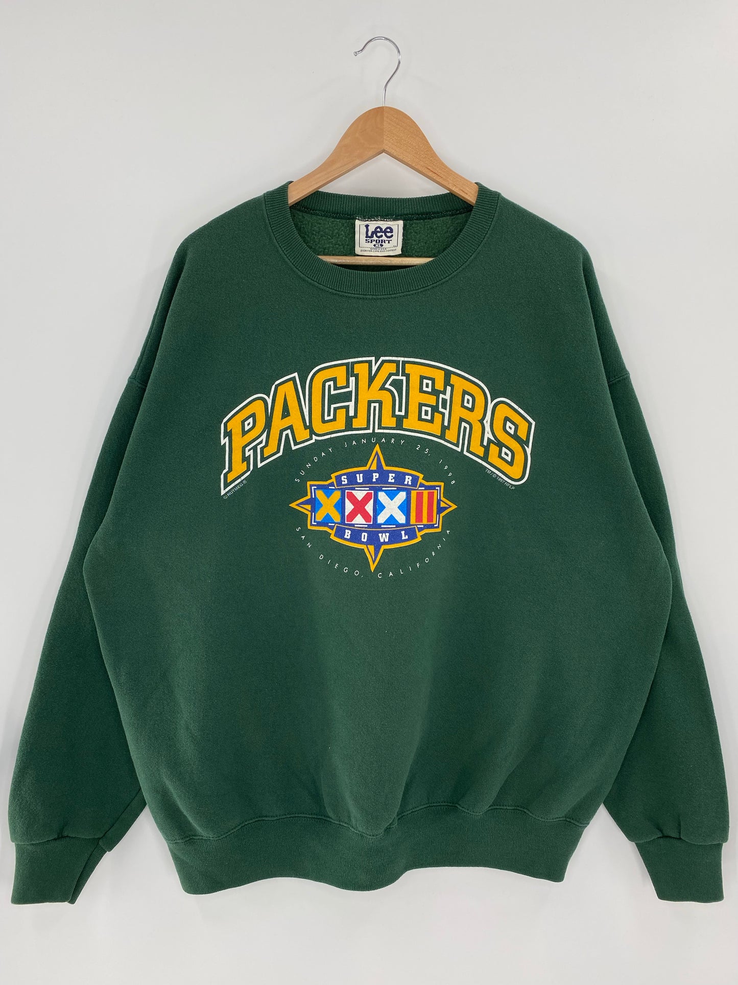 1997 GREEN BAY PACKERS Made in USA Size XL Vintage NFL Sweat-Shirt / K5493