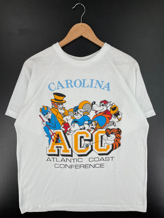90's CAROLINA ACC Made in USA Size L Vintage College T-Shirts / A2759