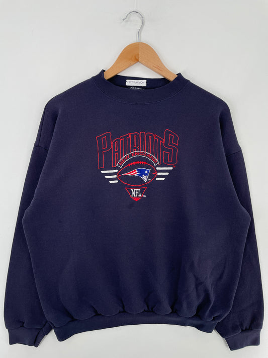 90's NEW ENGLAND PATRIOTS Made in USA Size L Vintage NFL Sweat-Shirt / E2644S