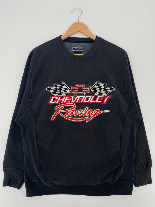 Vintage CHEVROLET RACING Size M Racing Sweat-Shirt / A1617
