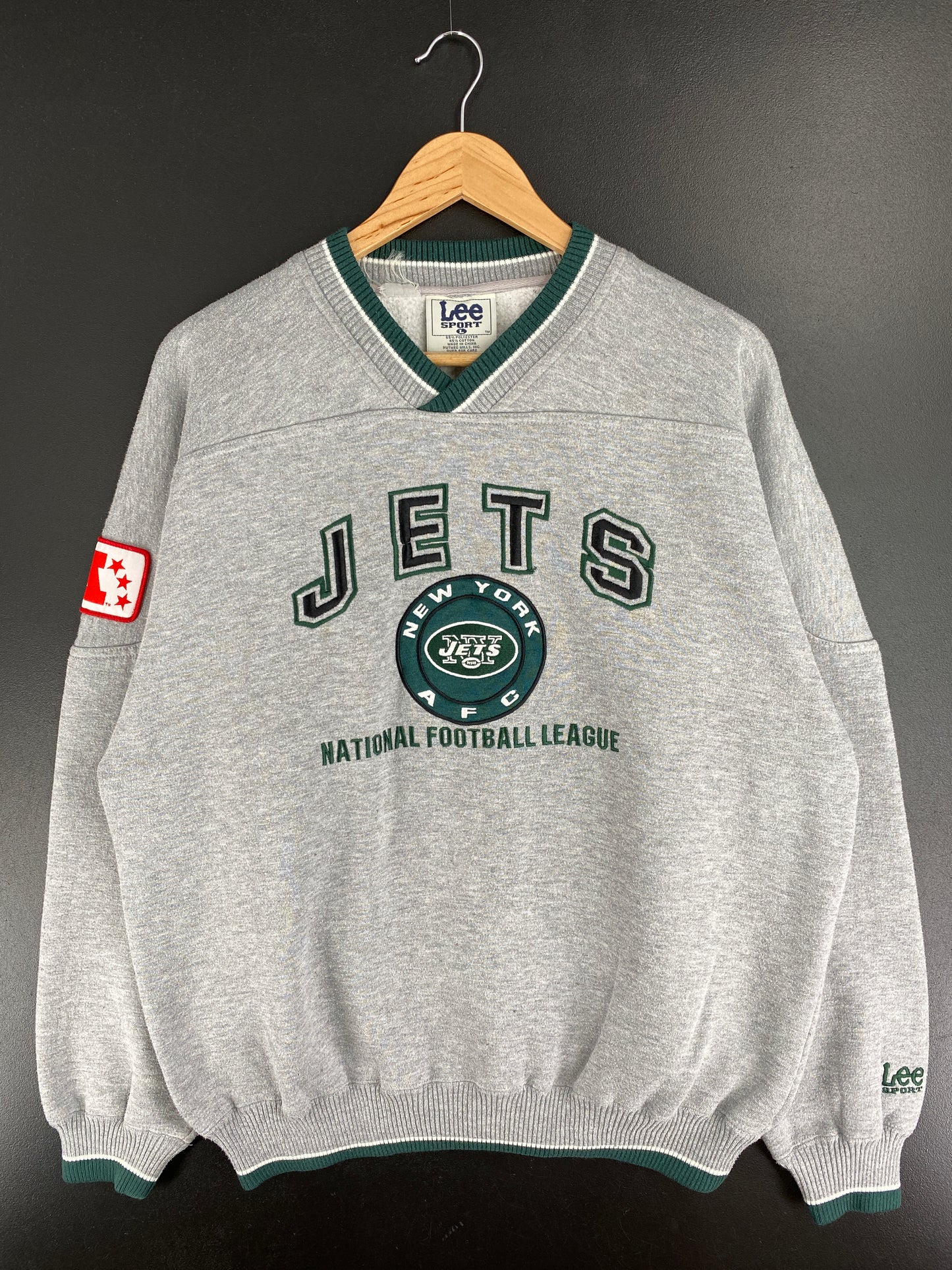 90's NEW YORK JETS Size L Vintage NFL Sweat-Shirt / A5242