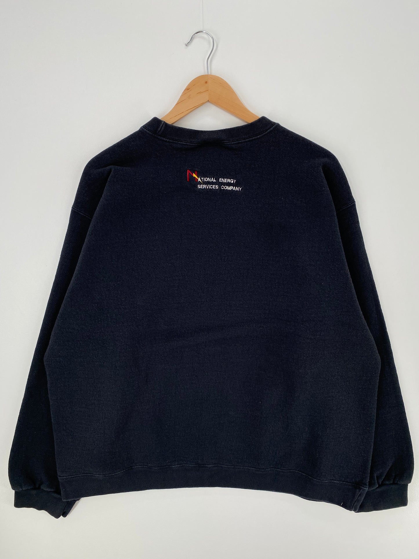 90's NIKE MINI SWOOSH x NATIONAL ENERGY SERVICES COMPANY Size XL Vintage Sweat-shirt / A919