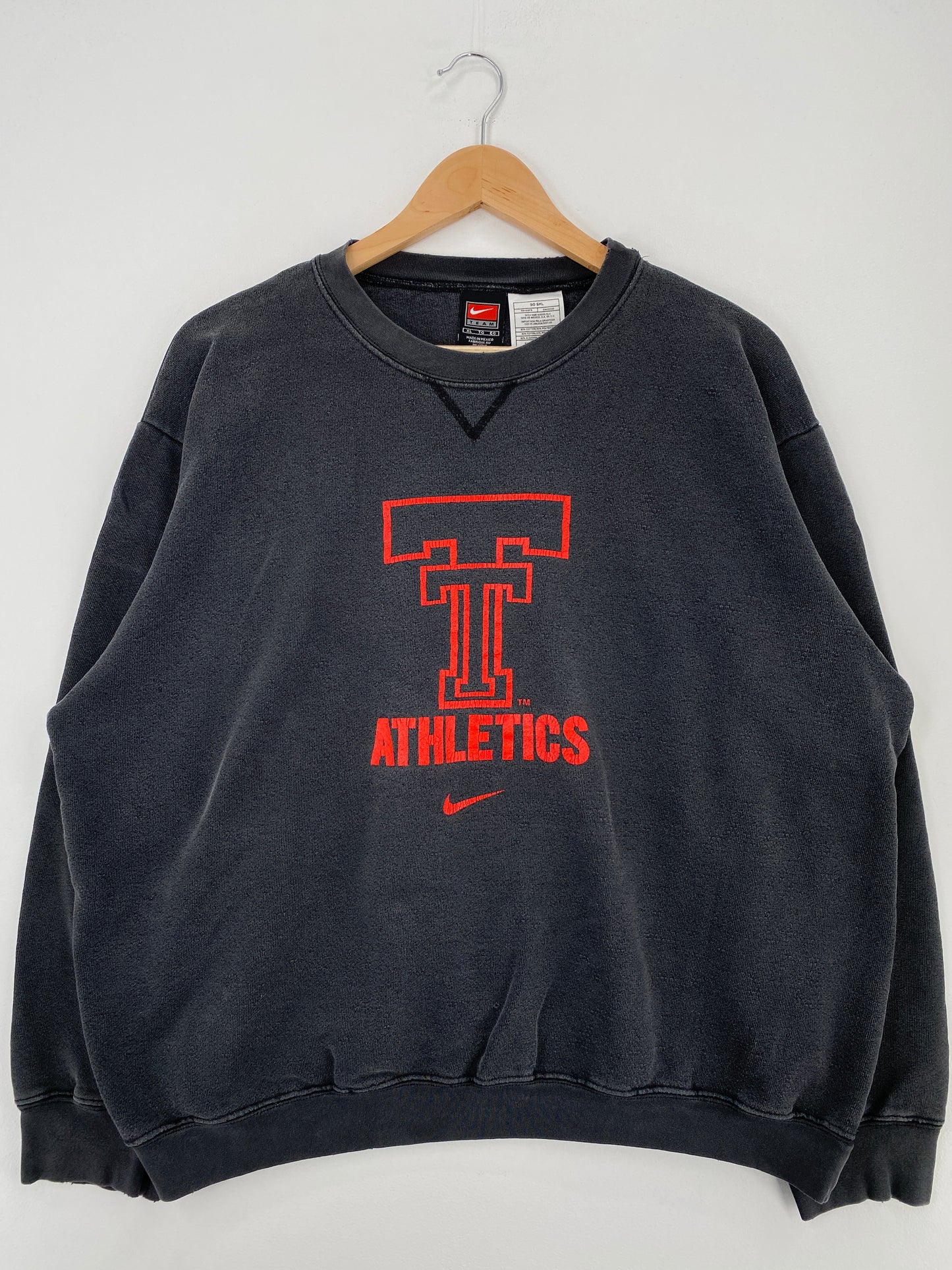 00' NIKE TEXAS TECH Size XL Vintage College Sweat-Shirt / A4566